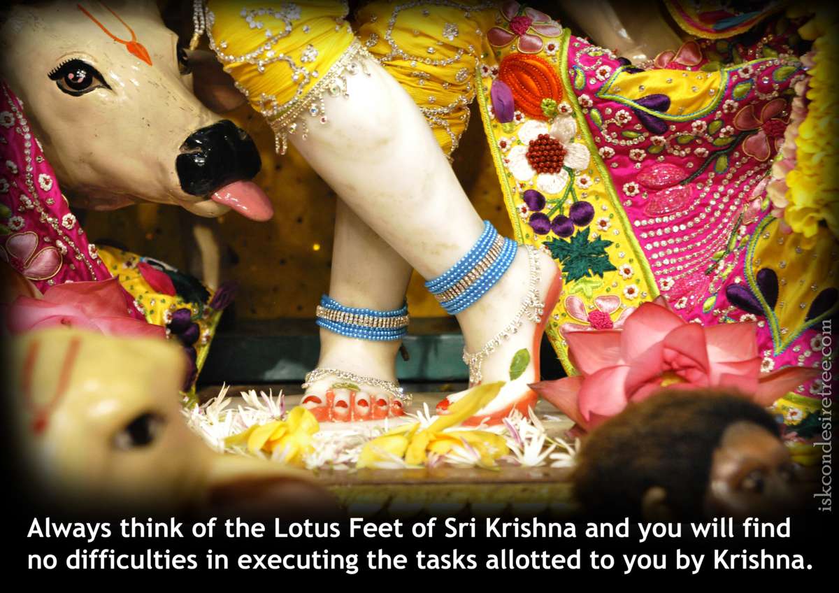 Bhakti Charu Swami on Thinking About The Lotus Feet of Lord Krishna