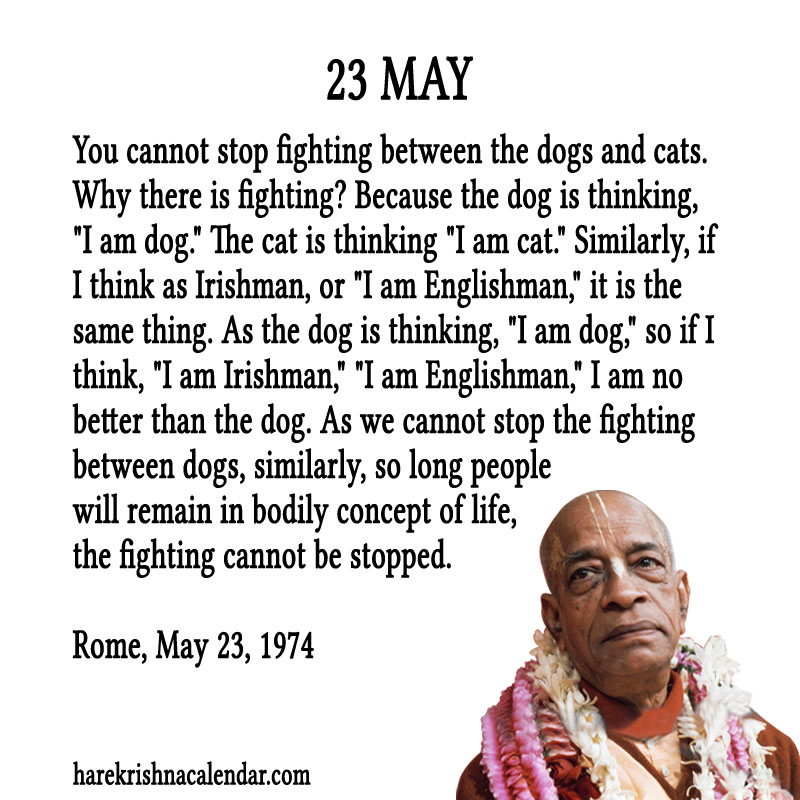 Prabhupada Quotes For The Month of May 23