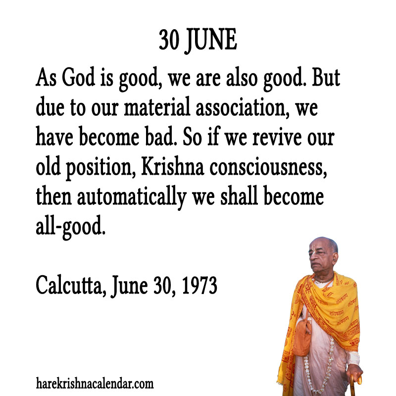 Prabhupada Quotes For The Month of June 30
