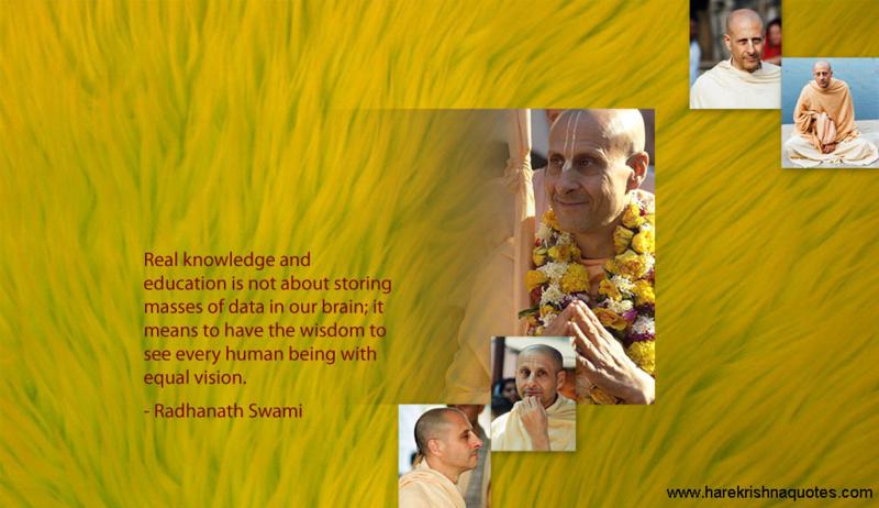 Radhanath Swami on Real Knowledge and Education