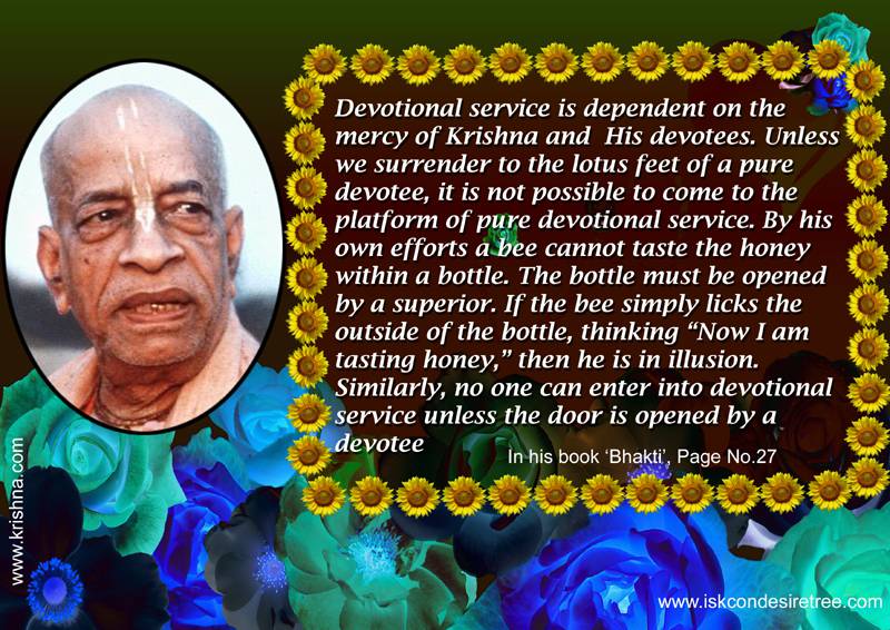 Quotes by Srila Prabhupada on Coming to The Platform of Pure Devotional Service