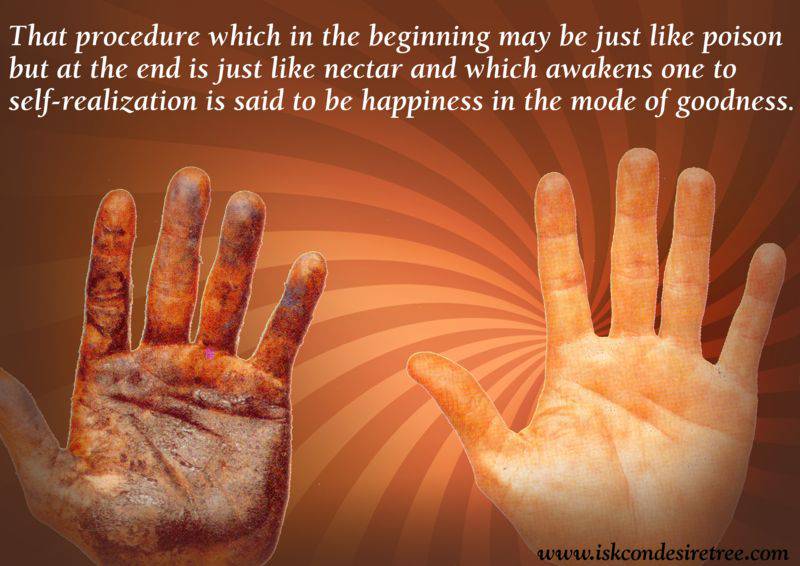 Quotes by Srila Prabhupada on Happiness in The Mode of Goodness