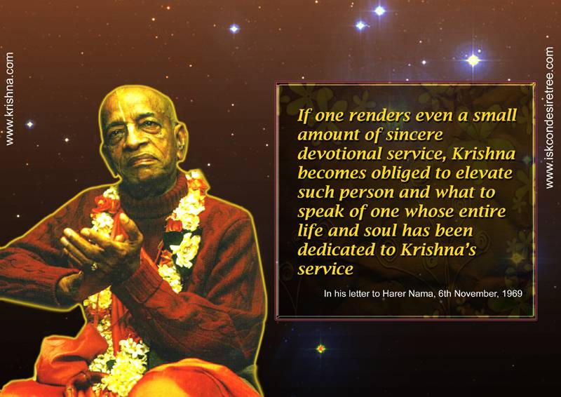 Quotes by Srila Prabhupada on Sincere Devotional Service