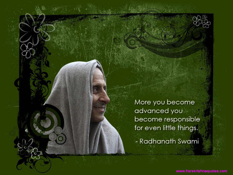 Radhanath Swami on Responsibility With Advancement