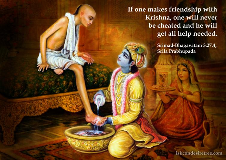 Quotes by Srimad Bhagavatam on Making Friendship With Krishna