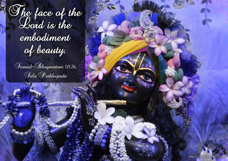 Srila Prabhupada on Lord's Face