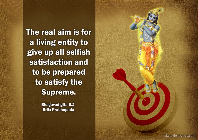 Srila Prabhupada on Real Aim Is For A Living Entity