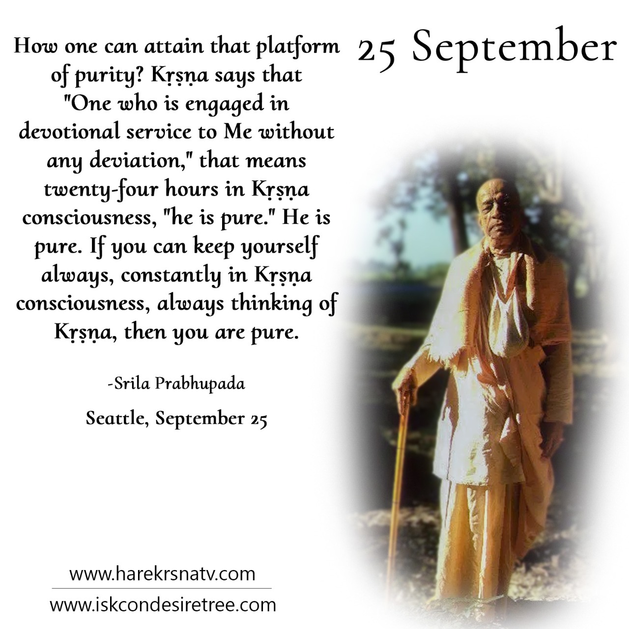 Prabhupada Quotes For The Month of 25 Sep