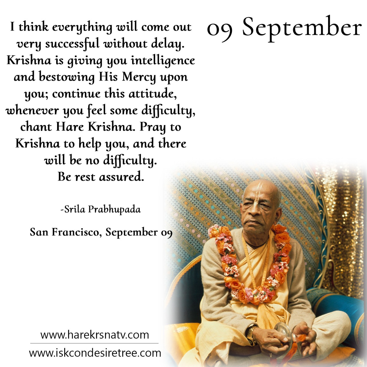 Prabhupada Quotes For The Month of 09 Sep
