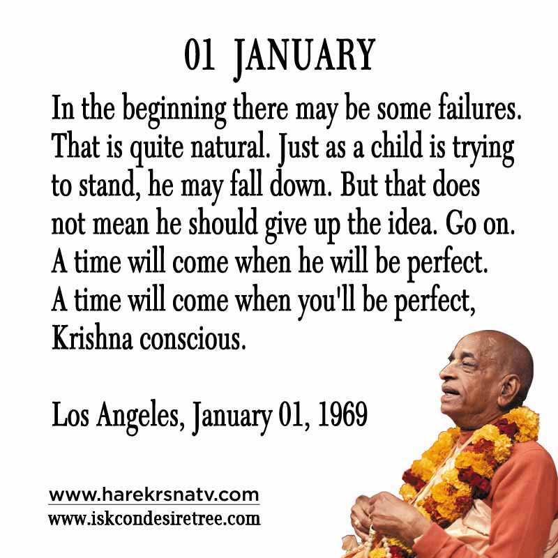Prabhupada Quotes For The Month of January 01