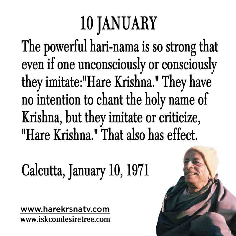 Prabhupada Quotes For The Month of January 10