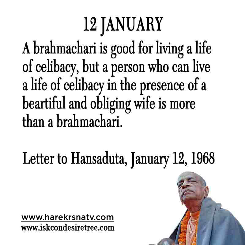 Prabhupada Quotes For The Month of January 12