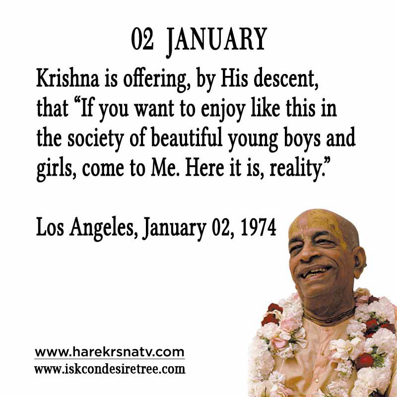 Prabhupada Quotes For The Month of January 02