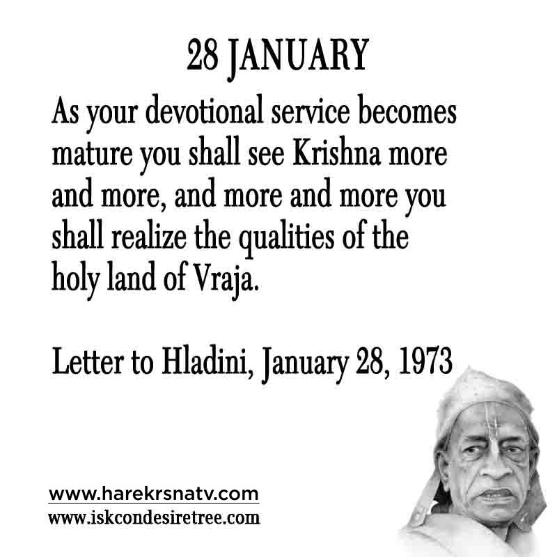 Prabhupada Quotes For The Month of January 28