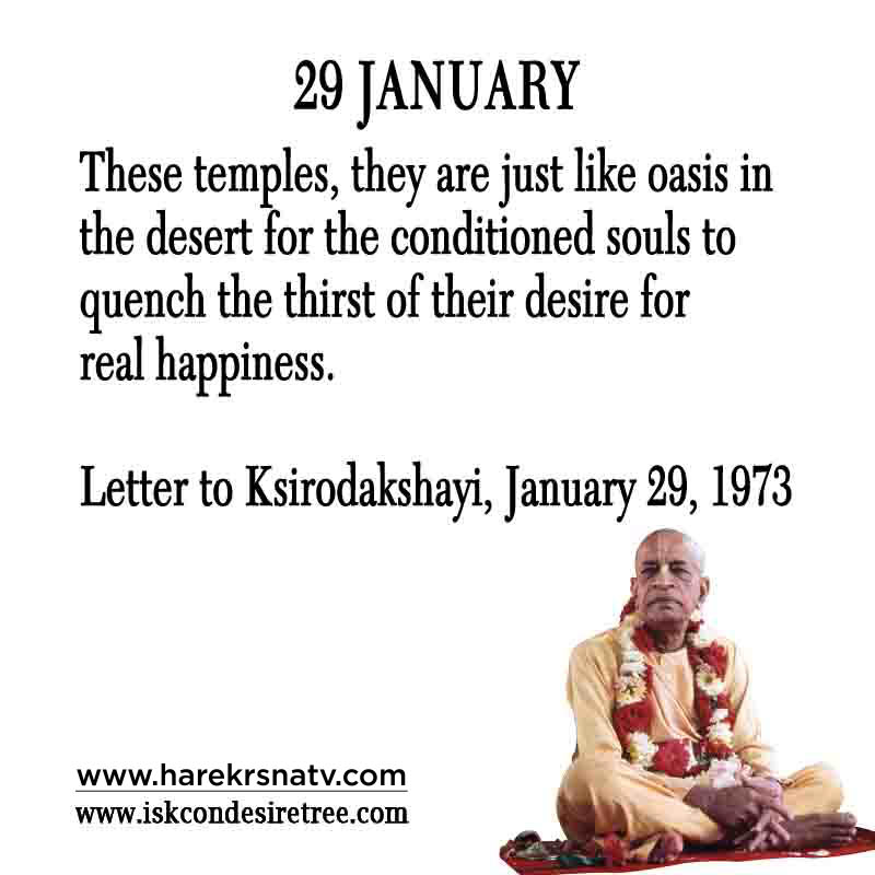 Prabhupada Quotes For The Month of January 29