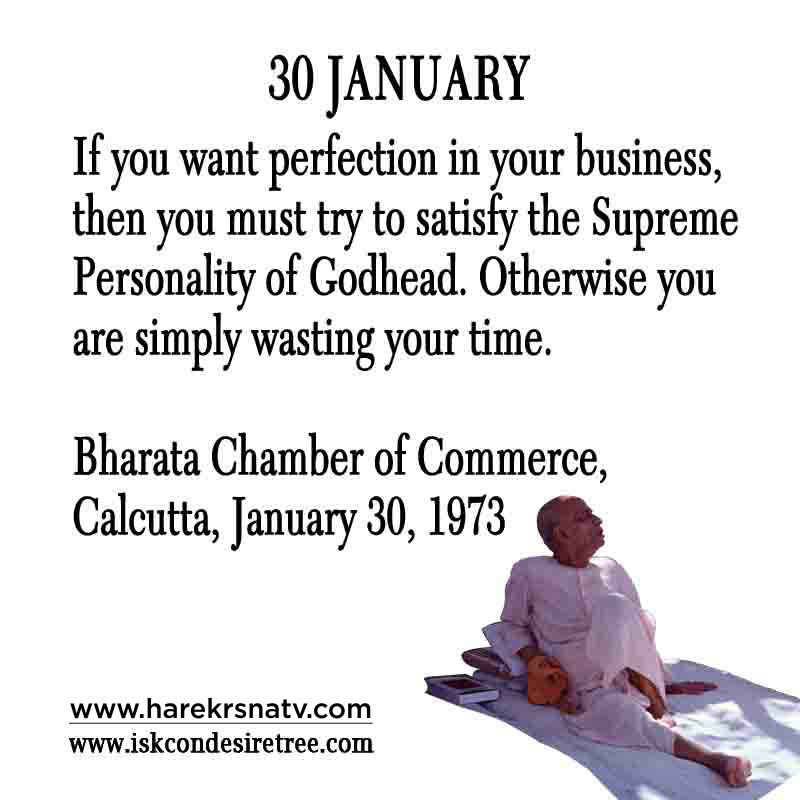 Prabhupada Quotes For The Month of January 30