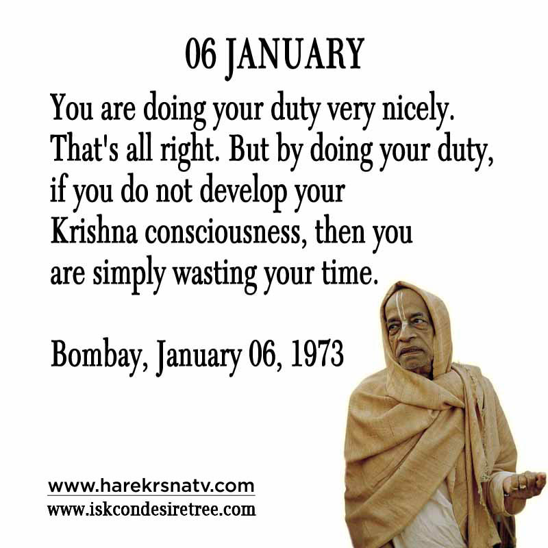 Prabhupada Quotes For The Month of January 06