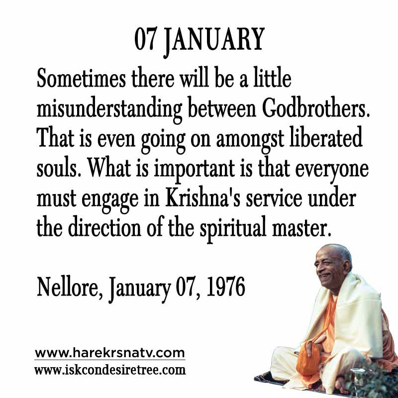 Prabhupada Quotes For The Month of January 07