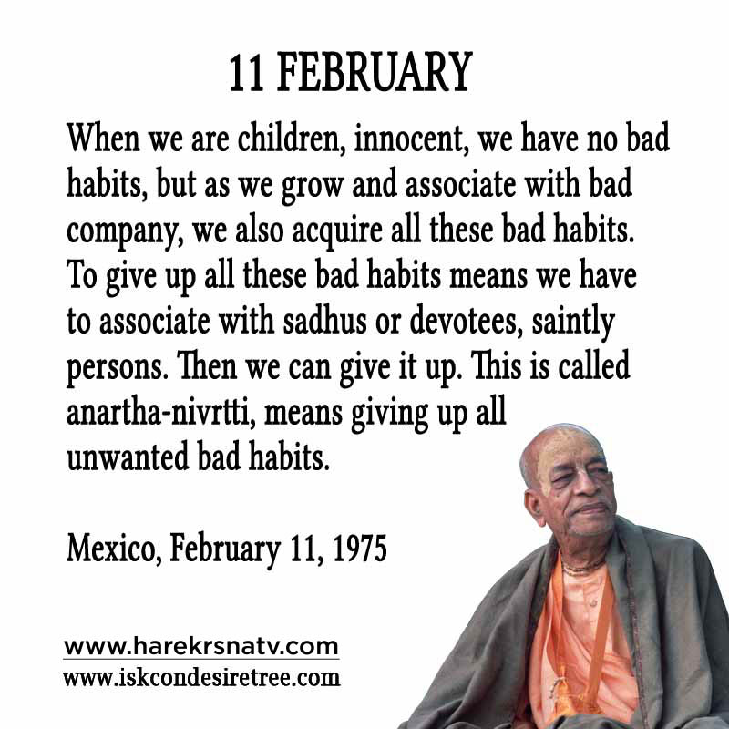 Prabhupada Quotes For The Month of February 11