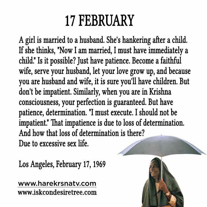 Prabhupada Quotes For The Month of February 17