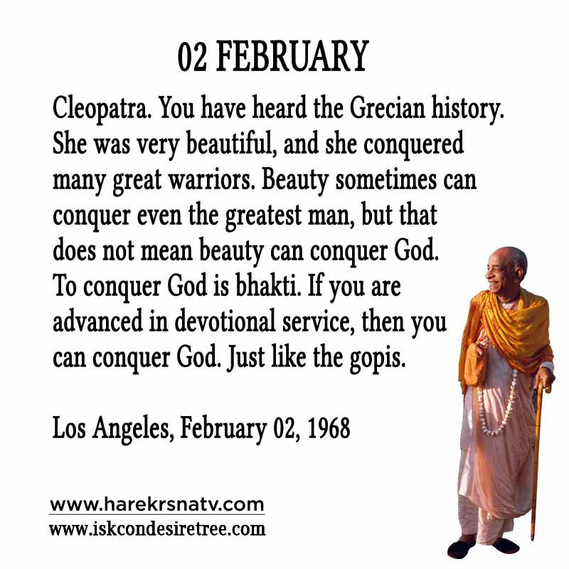 Prabhupada Quotes For The Month of February 2