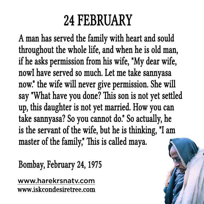 Prabhupada Quotes For The Month of February 24