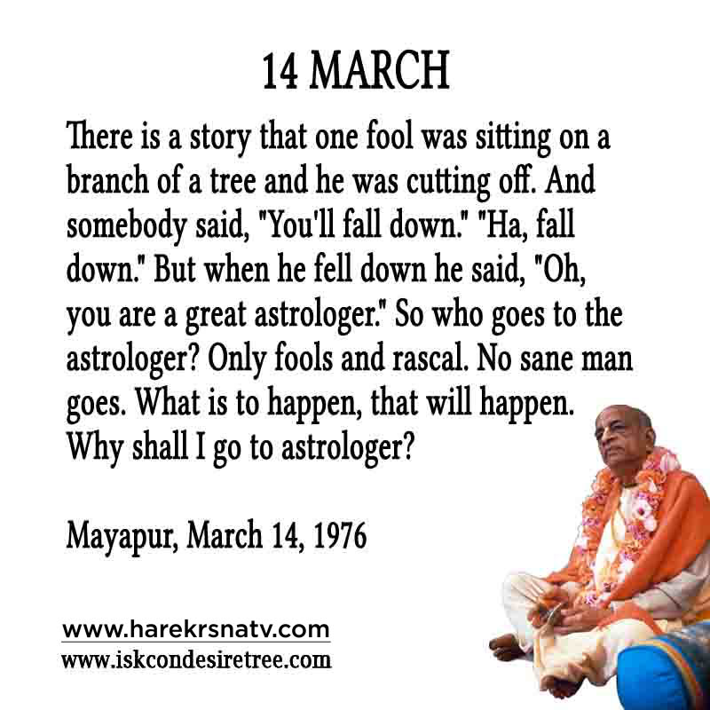 Prabhupada Quotes For The Month of March 14