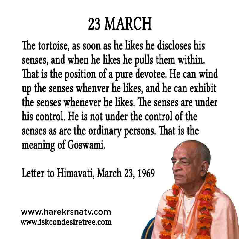 Prabhupada Quotes For The Month of March 23