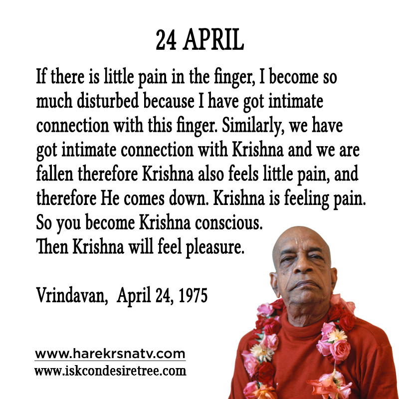 Prabhupada Quotes For The Month of 24 April