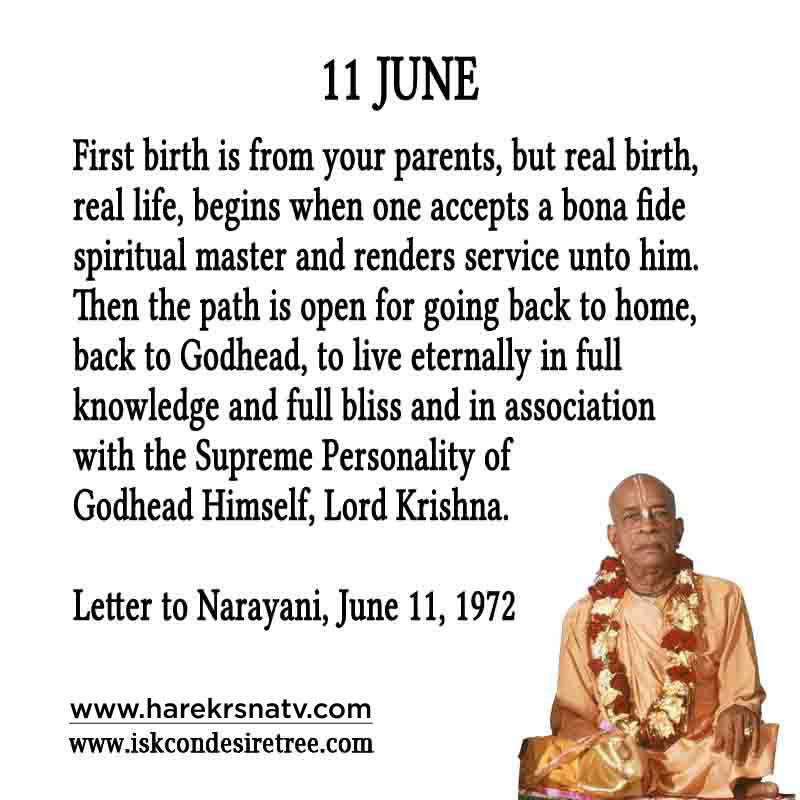 Prabhupada Quotes For The Month of 11 June
