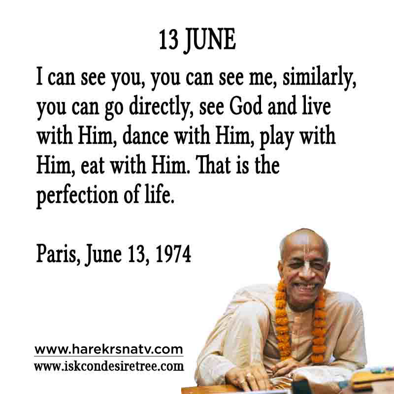 Prabhupada Quotes For The Month of 13 June