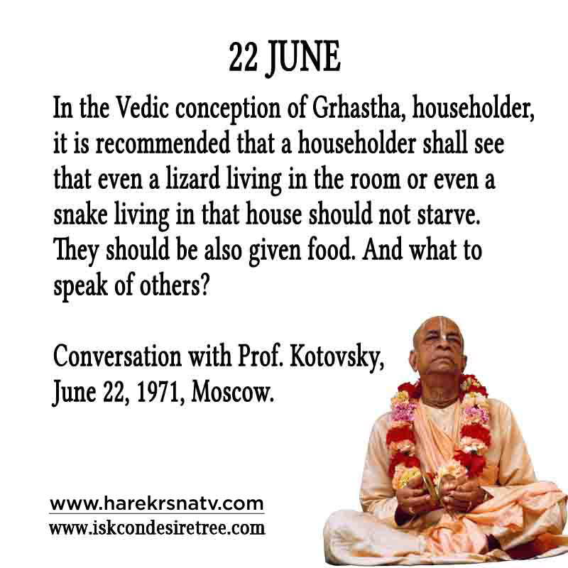 Prabhupada Quotes For The Month of 22 June