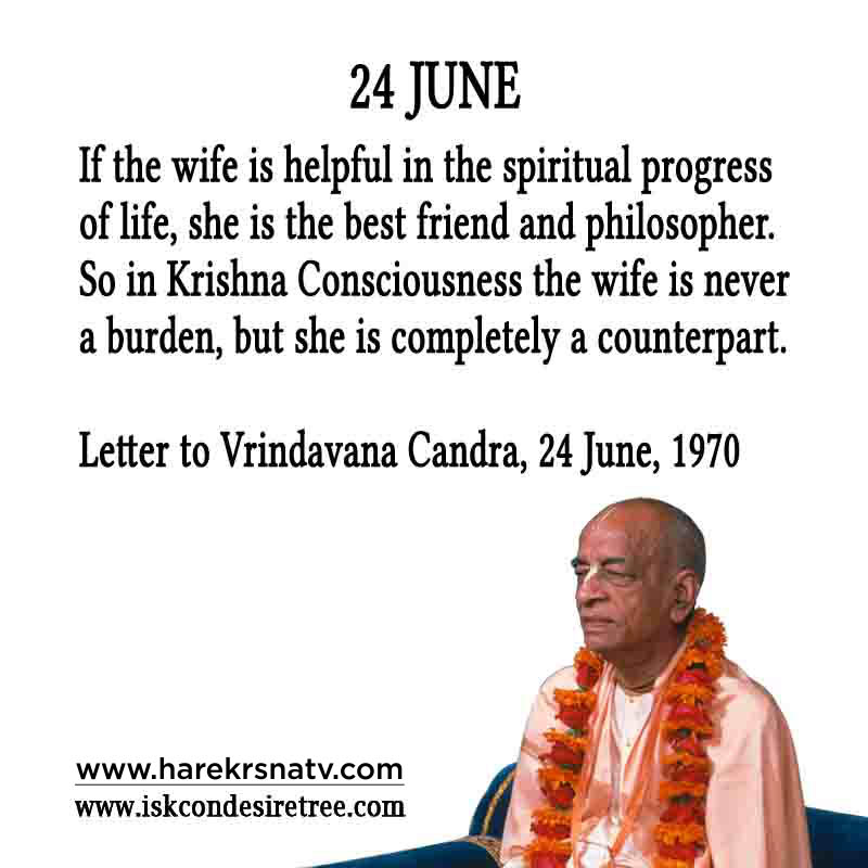 Prabhupada Quotes For The Month of 24 June