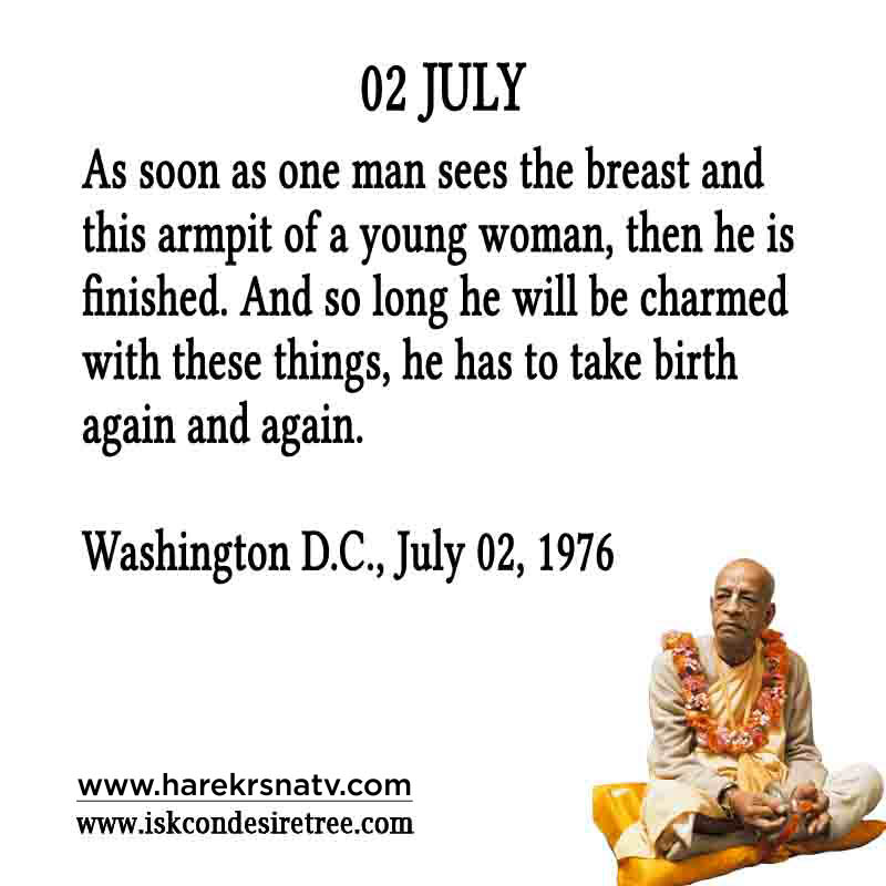 Prabhupada Quotes For The Month of 02 July