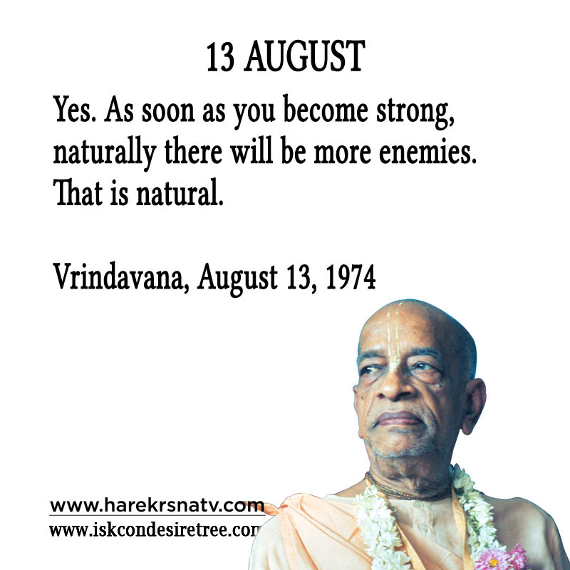 Prabhupada Quotes For The Month of 13 Augst