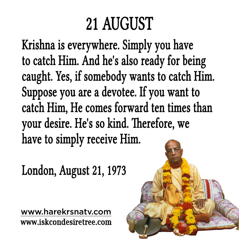 Prabhupada Quotes For The Month of 21 Augst