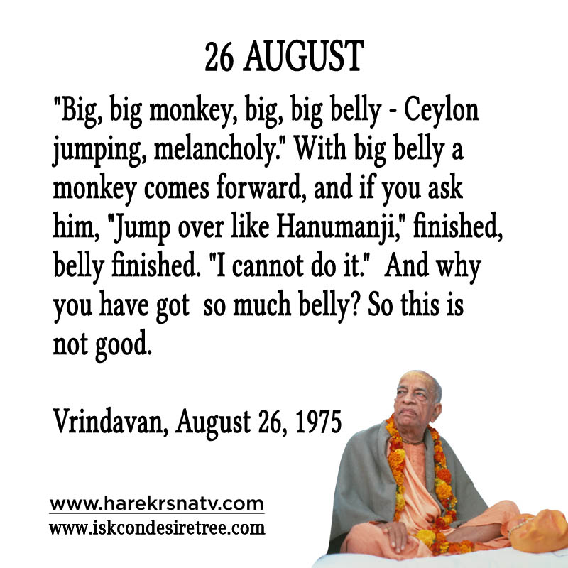 Prabhupada Quotes For The Month of 26 Augst