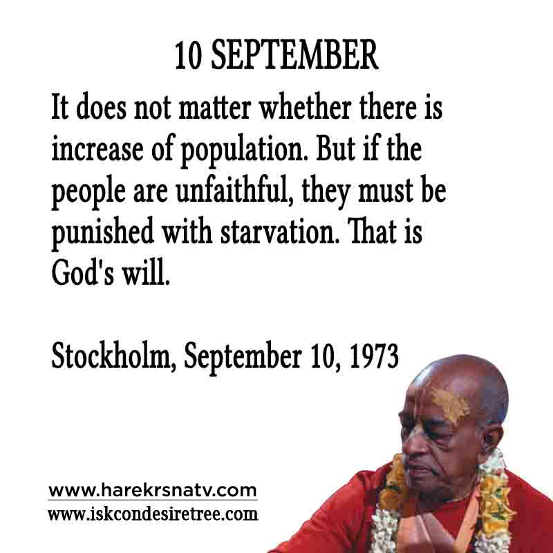 Prabhupada Quotes For The Month of 10 Sep