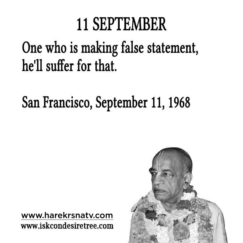 Prabhupada Quotes For The Month of 11 Sep