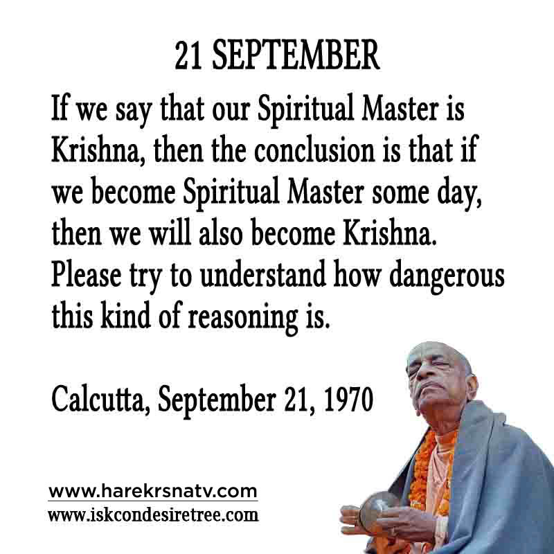 Prabhupada Quotes For The Month of 21 Sep