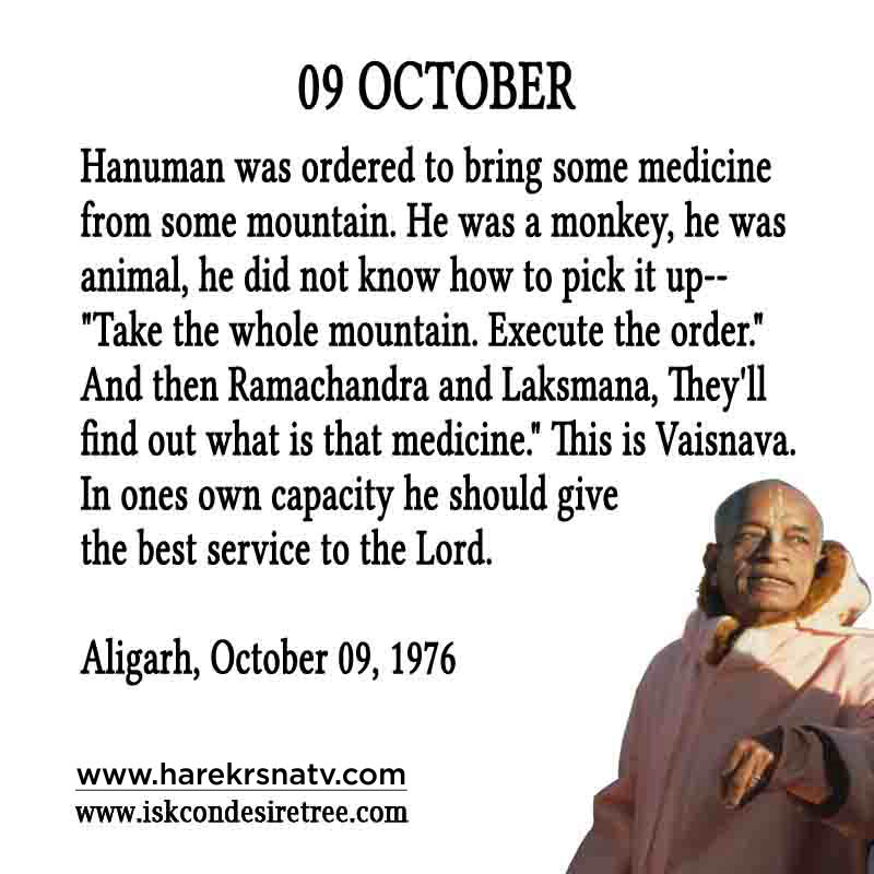 Prabhupada Quotes For The Month of October 09