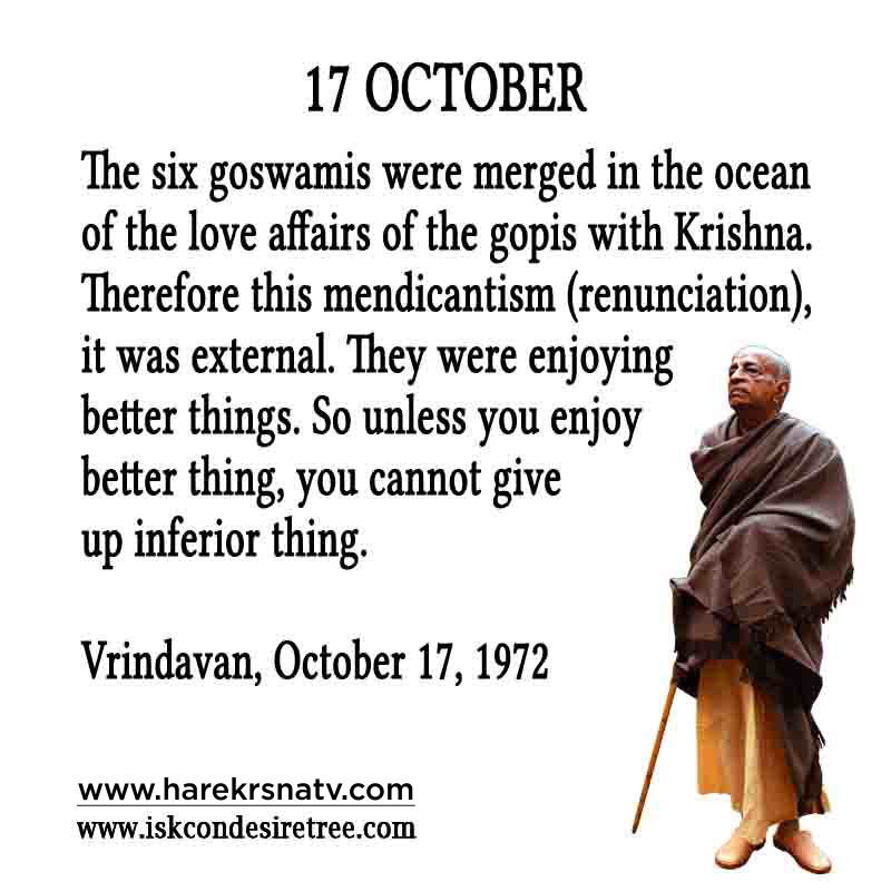 Prabhupada Quotes For The Month of October 17