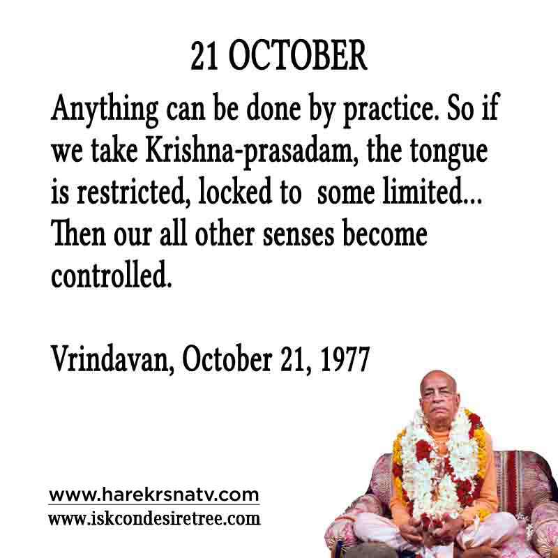 Prabhupada Quotes For The Month of October 21
