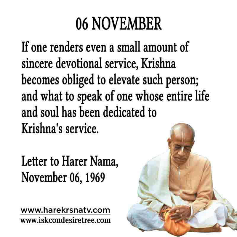 Prabhupada Quotes For The Month of November 06