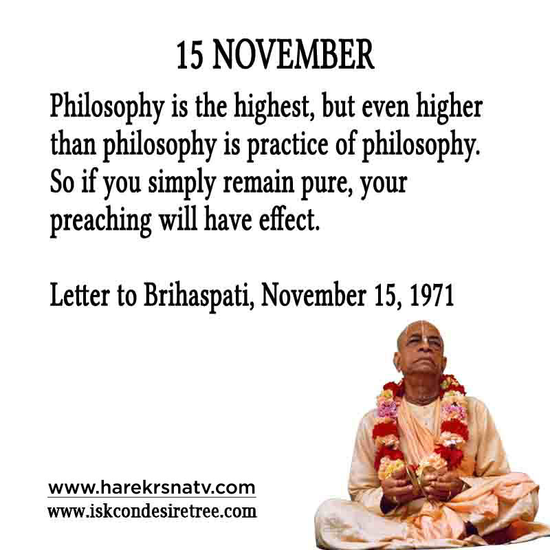 Prabhupada Quotes For The Month of November 15