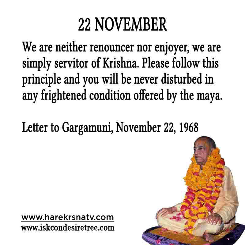 Prabhupada Quotes For The Month of November 22