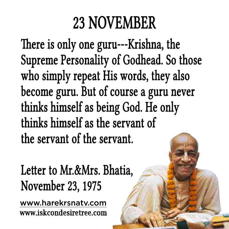 Prabhupada Quotes For The Month of November 23