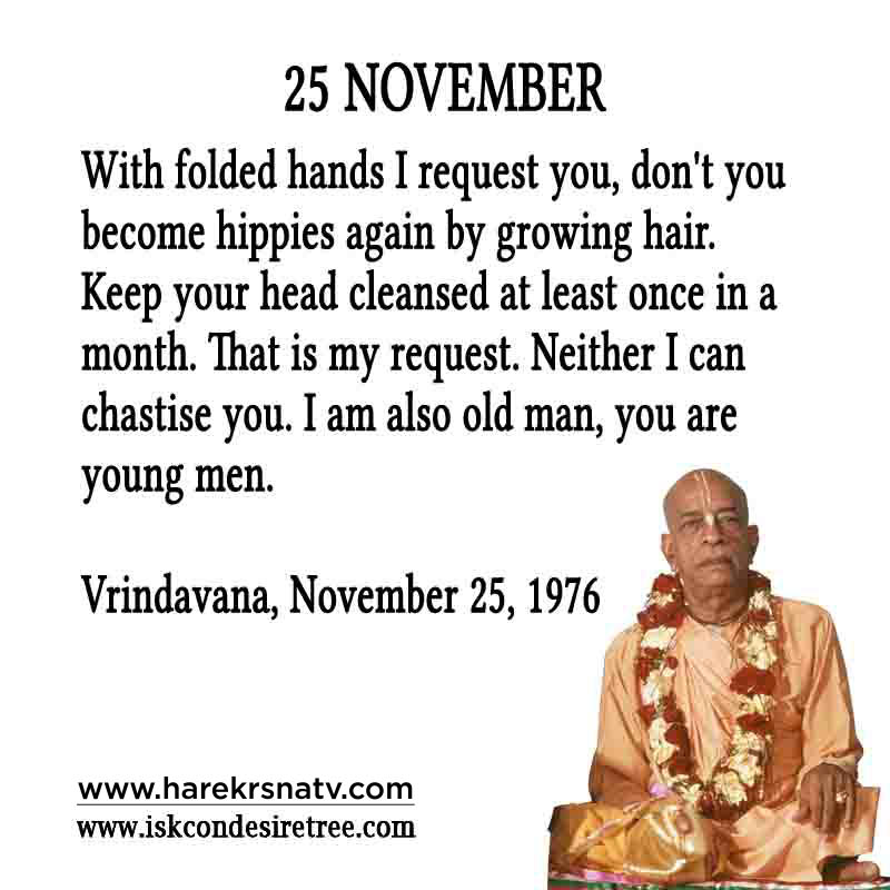 Prabhupada Quotes For The Month of November 25