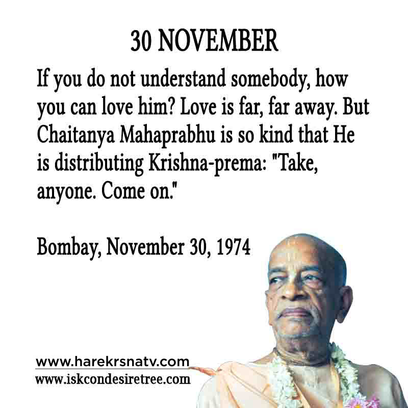 Prabhupada Quotes For The Month of November 30