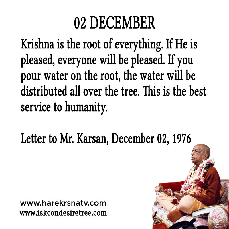 Prabhupada Quotes For The Month of December 02